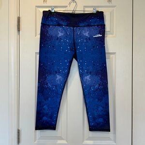 Coolomg XL Blue Galaxy Women’s Athletic Leggings 22” Inseam